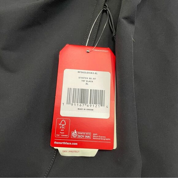 The North Face® Tech Stretch Soft Shell Jacket Black Size XL NEW *flaw* - Picture 10 of 12